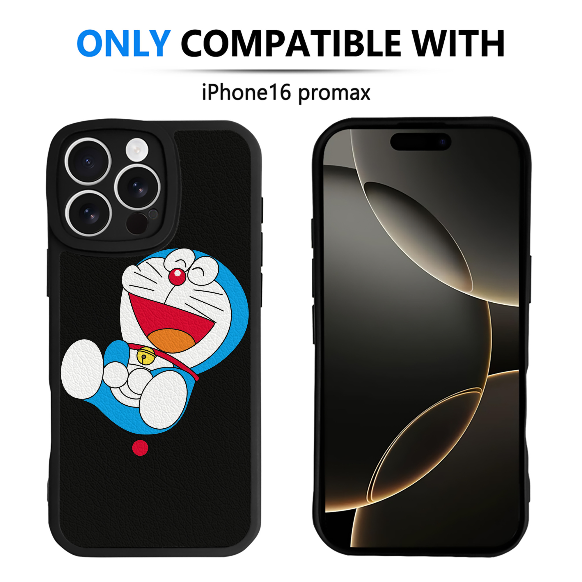（画像用） ドラえもん Doraemon 【iPhone 16シリーズ対応】シリコンスマホケース（レザー調） 材質：シリコン
